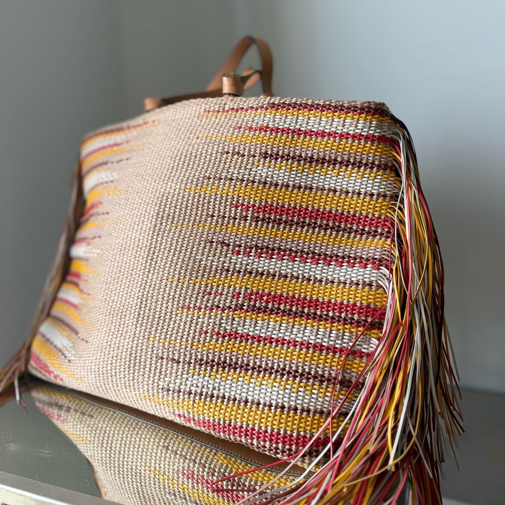 Like new TORY BURCH Aidan Fringe Tote In Brown $1498 - Picture 14 of 15